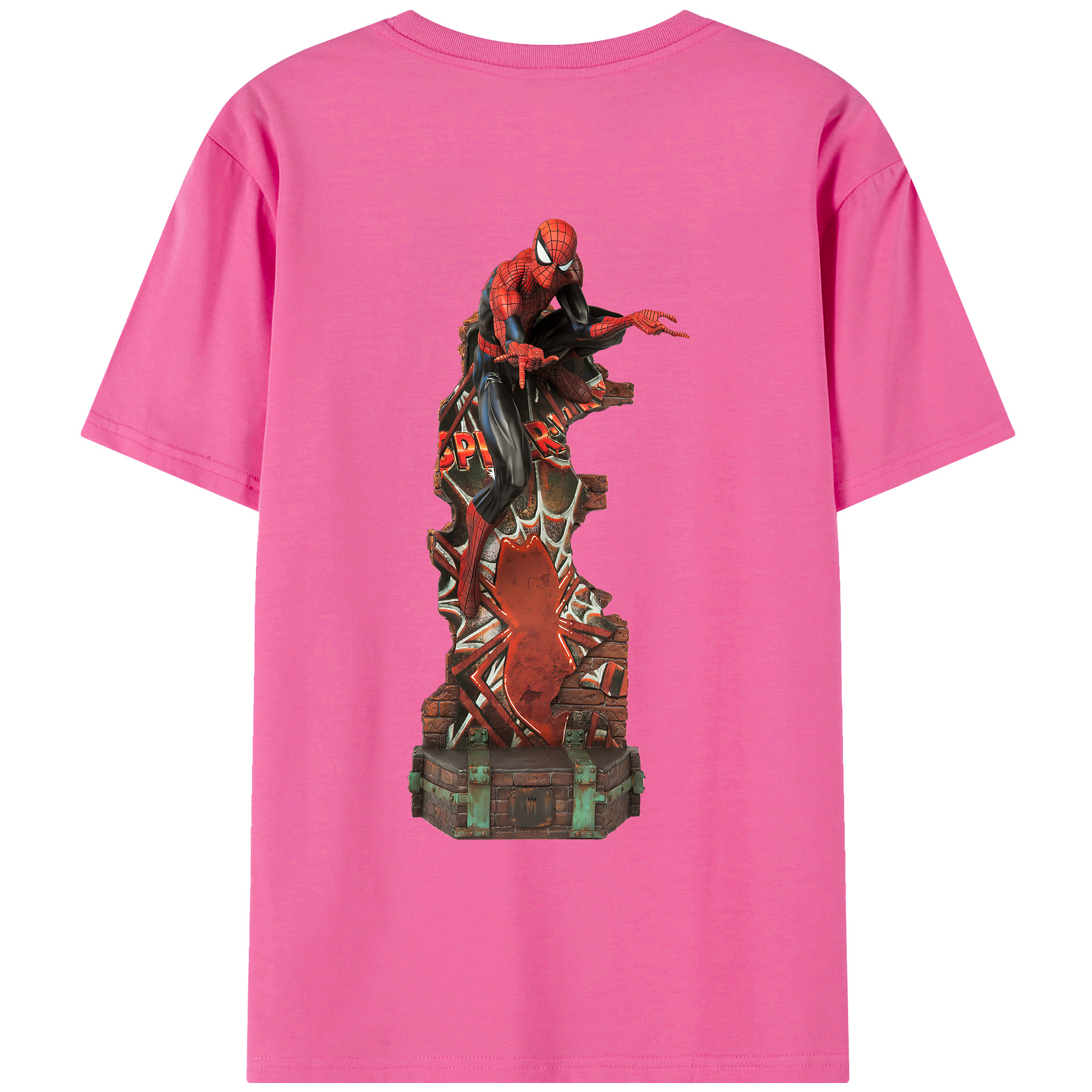 （画像用） Spider Man スパイダーマン レディース半袖Tシャツ(バックプリント)
